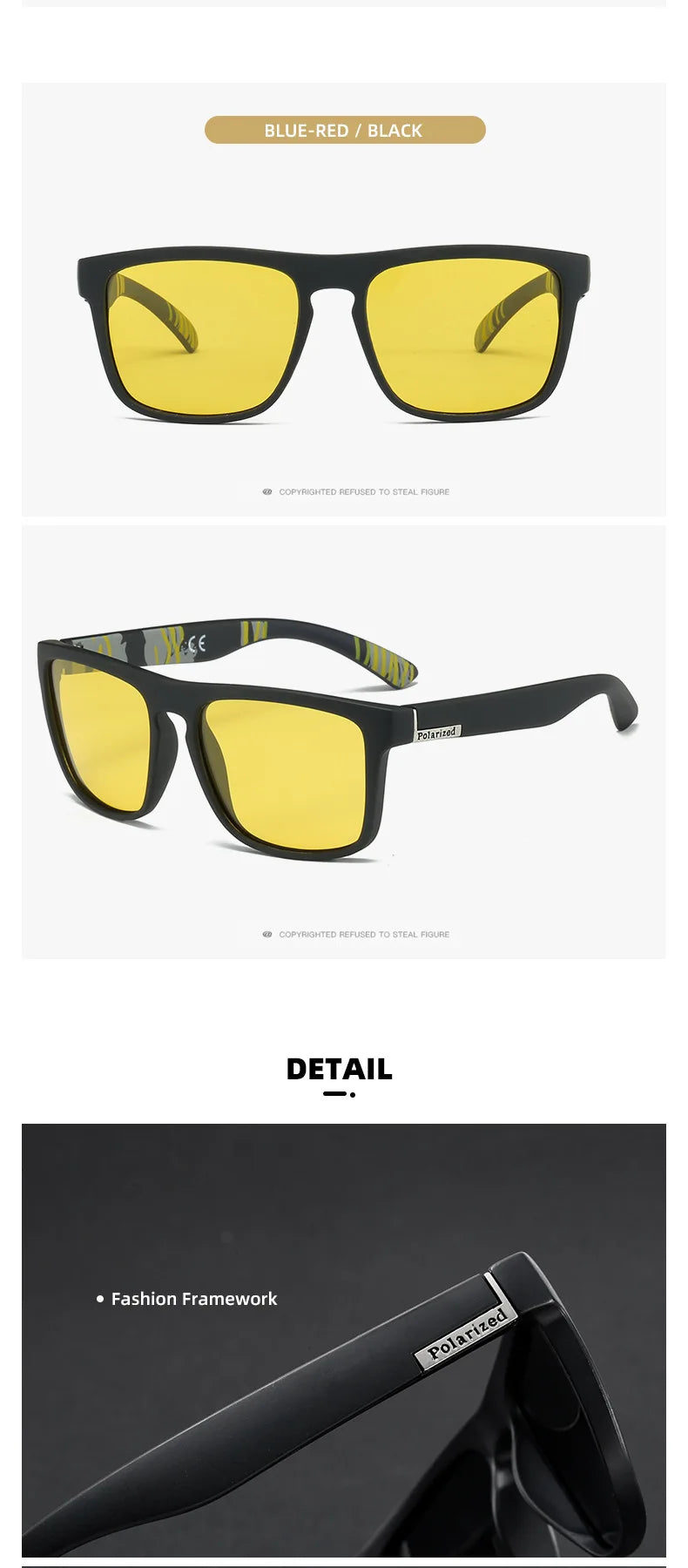 Men Women Polarized Sunglasses Luxury Brand Designer Vintage Sunglasses Man Fashionable Driving Sun Glasses Eyewear Eyepieces
