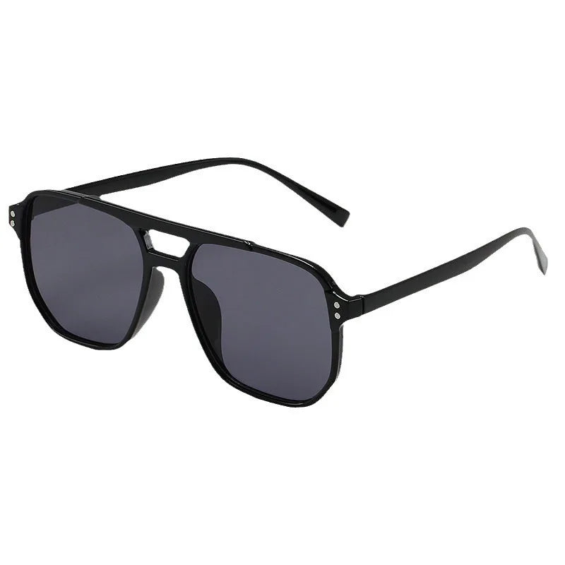 Big Square Sunglasses 2024 Fashion Sun Glasses For Women Mens Trend Eyeglasses Yellow Blue Lens Retro Vintage Eyewears Travel